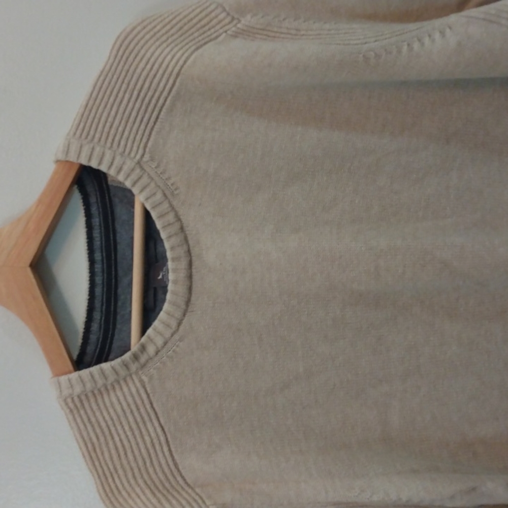 Eddie Bauer TXL Beige/Cream Cotton Crewneck Sweater - Picture 2 of 11